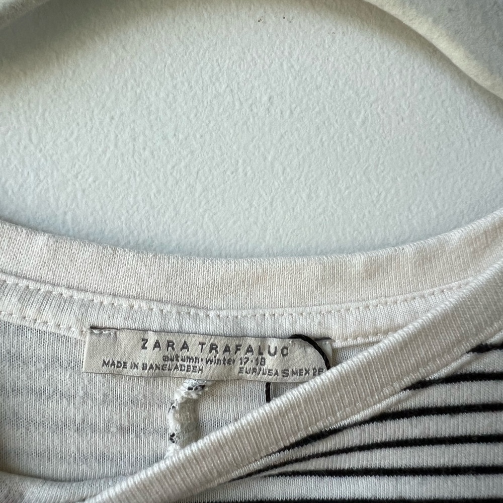 Striped Black and White Women's Top - Picture 4 of 4